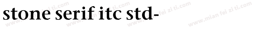stone serif itc std字体转换